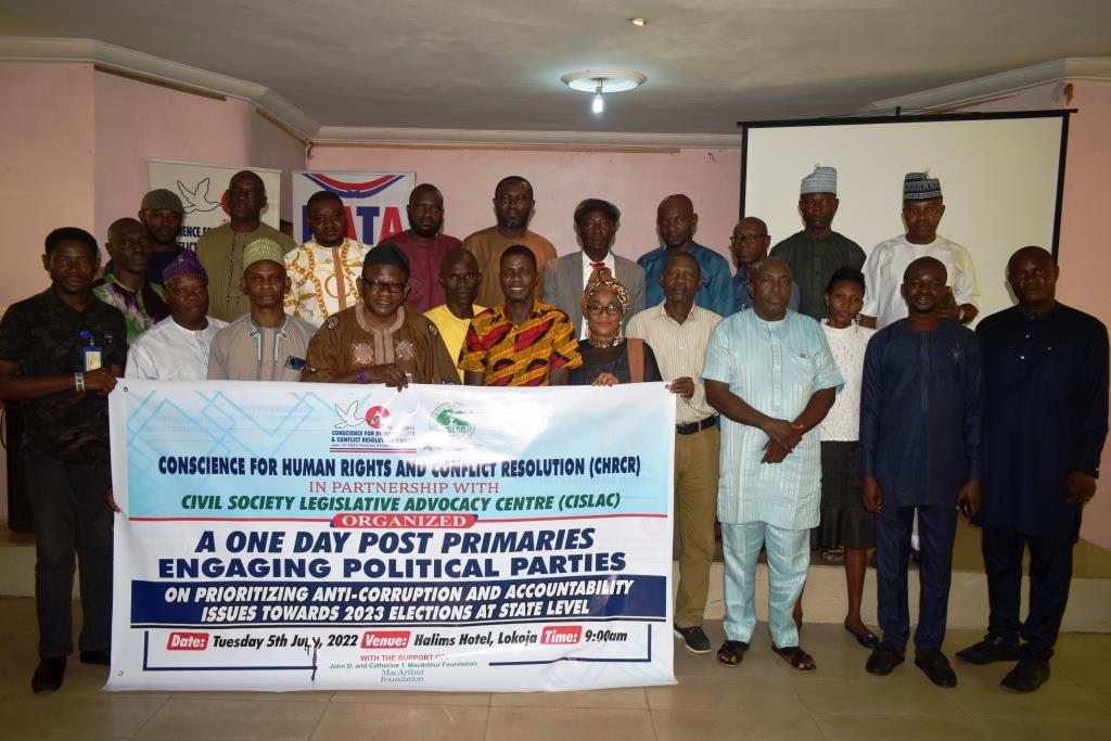 One Day Post Primaries Engaging Political Parties  on Prioritizing Anti-Corruption and Accountability issues towards 2023 Elections.
