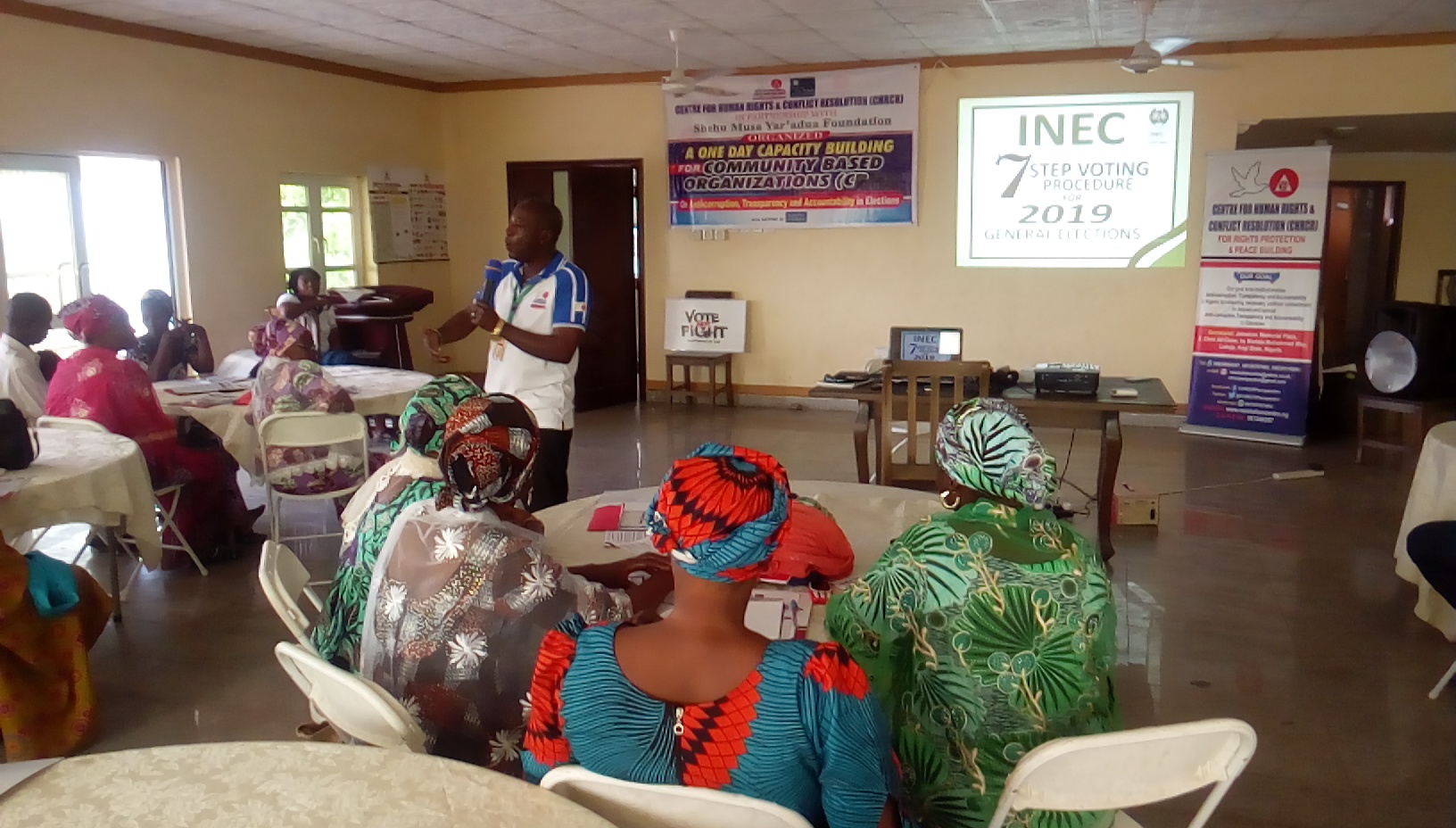 One Day Capacity Building for Community Based Organizations (CBOs) in the Central Senatorial District on Anti-corruption, Transparency and Accountability in Elections organized by CHRCR Today 1st Feb., 2019. @ Okene, Kogi State